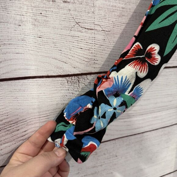 Anthropologie Maeve Ruched Floral Maxi Dress Long Sleeve Size 00 Boho Chic - Picture 9 of 15